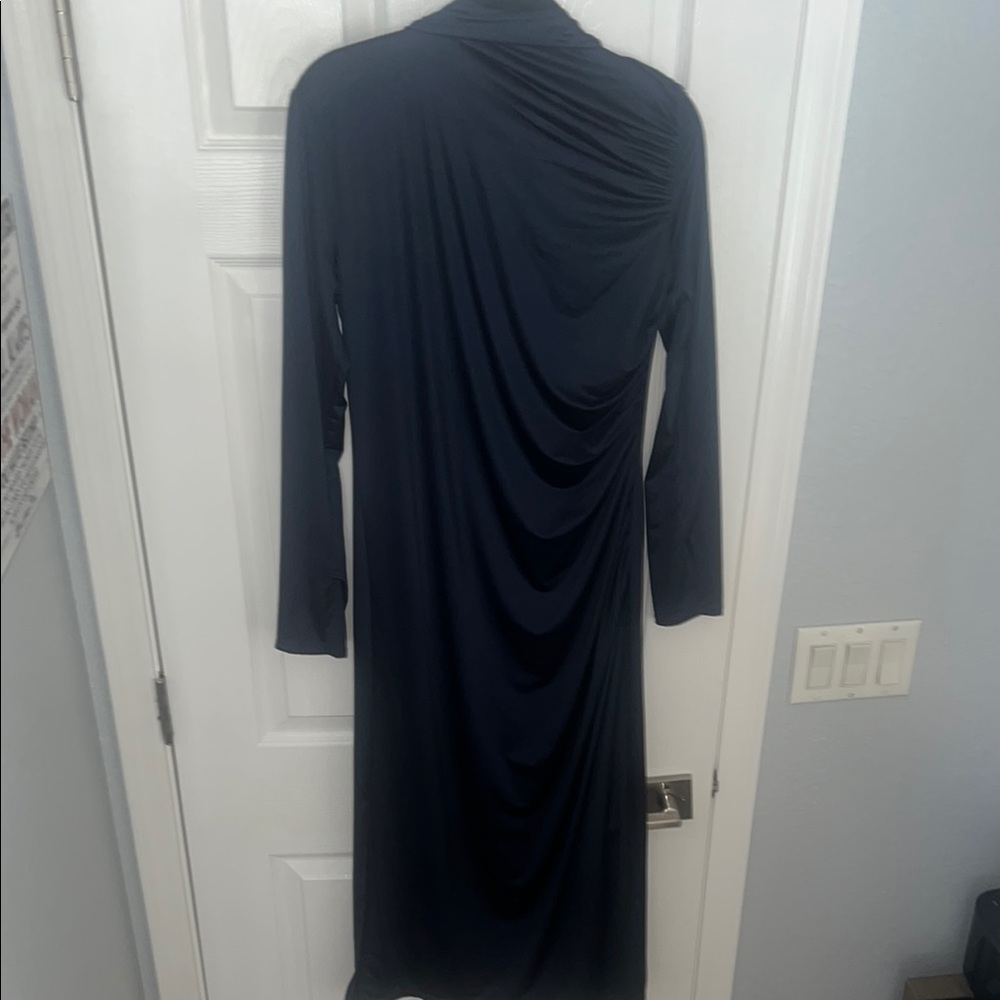 Elegant High-Neck Long Sleeve Dress